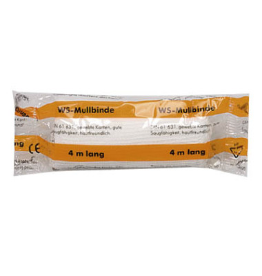 Mulbinde WS 8cm x 4m weiß DIN 61631