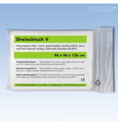 Dreiecktuch V wei&szlig; 96x96x136cm DIN 13168