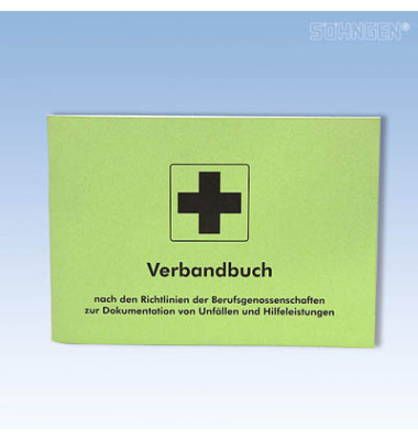Verbandbuch A5-quer kartoniert grün 32 Seiten