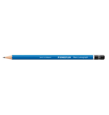 Bleistift Mars Lumograph, 100-2H, Härte 2H, 2,0mm, blau