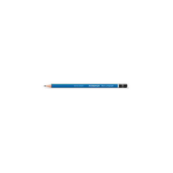 12 Stück Staedtler Bleistift Mars Lumograph, 100-3H, Härte 3H, 2,0mm, blau 4007817104231 Staedtler