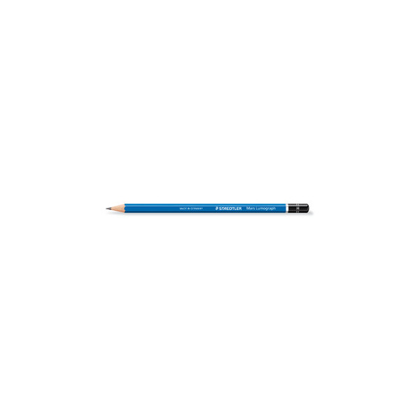 12 Stück Staedtler Bleistift Mars Lumograph 100, 100-H, Härte H, 2,0mm, blau 4007817104194 Staedtler