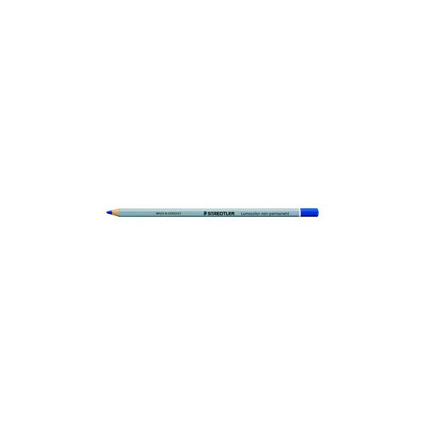 4007817105191 - STAEDTLER Lumocolor non-permanent omnichrom 108 blau Trockenmarker wasserlöslich holzgefasst abwaschbar (108-3)