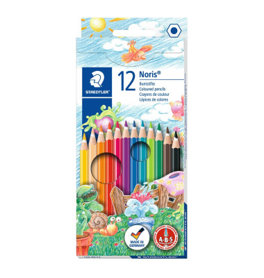 Buntstift Noris Club sortiert 3mm 12er-Etui Buntstift Noris Club sortiert 3mm 12er-Etui