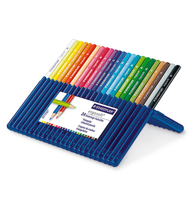 Buntstift ergosoft sortiert 3mm 24er-Etui 3eckig