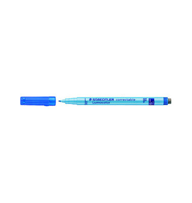 Folienstift 305 F correctable blau 0,6 mm trocken abwischbar