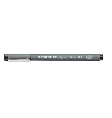Fineliner pigment liner 308, 308 03-9, grau (Schreibfarbe: schwarz), 0,3mm