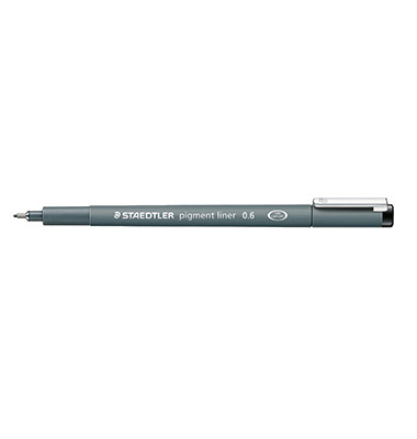 Fineliner pigment liner 308, 308 06-9, grau (Schreibfarbe: schwarz), 0,6mm
