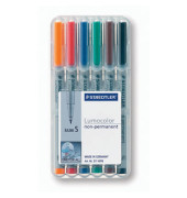 Folienstifte-Set Lumocolor, 311 WP6, 6-farbig sortiert, 0,4mm, Rundspitze, teils nachf&uuml;llbar