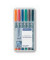 Folienstifte-Set Lumocolor, 311 WP6, 6-farbig sortiert, 0,4mm, Rundspitze, teils nachf&uuml;llbar