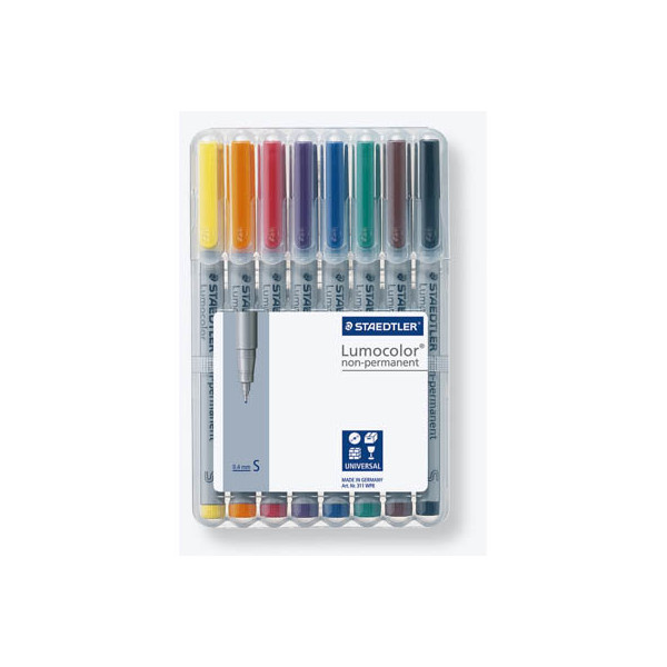 4007817307830 - Folienstift 311 S farbig sortiert 04 mm 8er-Etui non-permanent 4007817307830 Staedtler (Lumocolor) 8 Stück