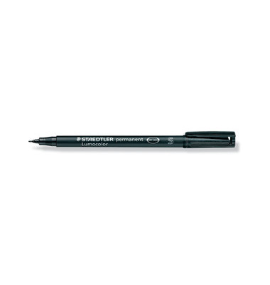 Folienstift Lumocolor, 313-9, schwarz, 0,4mm, Rundspitze, nachf&uuml;llbar