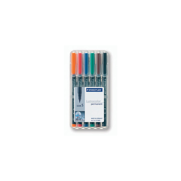 4007817308493 - Folienstift 313 S 6er-Etui sortiert 04 mm permanent 4007817308493 Staedtler (Lumocolor) 6 Stück