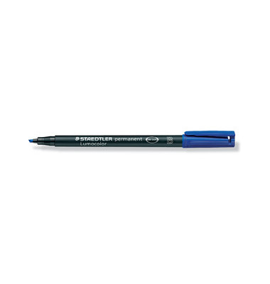 Folienstift Lumocolor, 314-3, blau, 1-2,5mm, Keilspitze, nachf&uuml;llbar