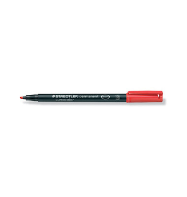 Folienstift Lumocolor, 314-2, rot, 1-2,5mm, Keilspitze, nachf&uuml;llbar