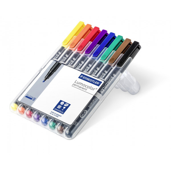 4007817323519 - Folienstift 314 B farbig sortiert 10-25 mm 8er-Etui permanent 4007817323519 Staedtler (Lumocolor) 8 Stück