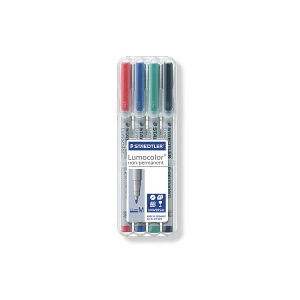 4007817309278 - Folienstift 315 M farbig sortiert 10 mm 4er Etui non-permanent 4007817309278 Staedtler (Lumocolor) 4 Stück