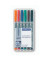 Folienstifte-Set Lumocolor, 315 WP6, 6-farbig sortiert, 1,0mm, Rundspitze, teils nachf&uuml;llbar