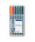 Folienstifte-Set Lumocolor, 316 WP6, 6-farbig sortiert, 0,6mm, Rundspitze, teils nachf&uuml;llbar