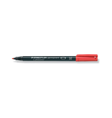 Folienstift Lumocolor, 317-2, rot, 1mm, Rundspitze, nachf&uuml;llbar