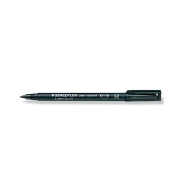 Folienstift Lumocolor, 317-9, schwarz, 1mm, Rundspitze, nachf&uuml;llbar