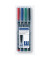 Folienstifte-Set Lumocolor, 317 WP4, 4-farbig sortiert, 1mm, Rundspitze, nachf&uuml;llbar