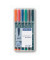 Folienstifte-Set Lumocolor, 317 WP6, 6-farbig sortiert, 1mm, Rundspitze, teils nachf&uuml;llbar