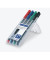 Folienstifte-Set Lumocolor, 318 WP4, 4-farbig sortiert, 0,6mm, Rundspitze, nachf&uuml;llbar