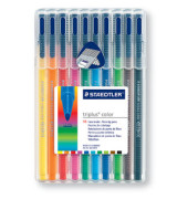 Fasermaler triplus color auswaschbar farbig sortiert 1mm 10er-Etui