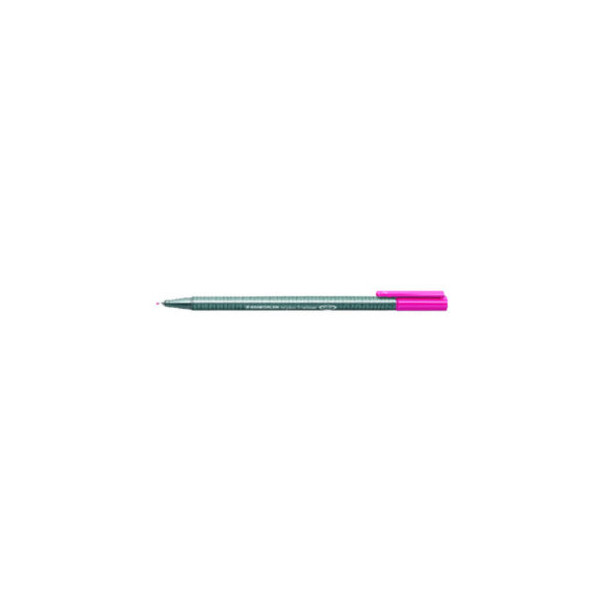 10 Stück Staedtler Fineliner triplus 334, 334-20, silber (Schreibfarbe: magenta), 0,3mm 4007817334225 Staedtler