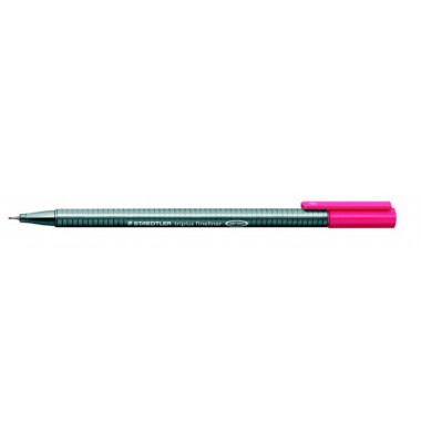 Fineliner triplus 334, 334-23, silber (Schreibfarbe: bordeauxsilber/bordeaux), 0,3mm