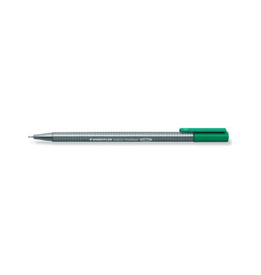 Fineliner triplus 334, 334-5, silber (Schreibfarbe: gr&uuml;n), 0,3mm