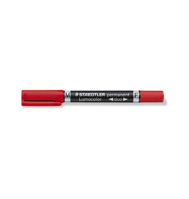 Permanentmarker 348 duo rot 0,6mm und 1,5mm Rundspitze