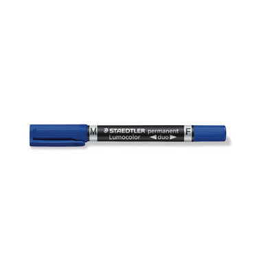 Permanentmarker 348 duo blau 0,6mm und 1,5mm Rundspitze