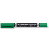 Permanentmarker Lumocolor Duo 348, 348-5, Packung, gr&uuml;n, 0,6-1,5mm Rundspitze/doppel