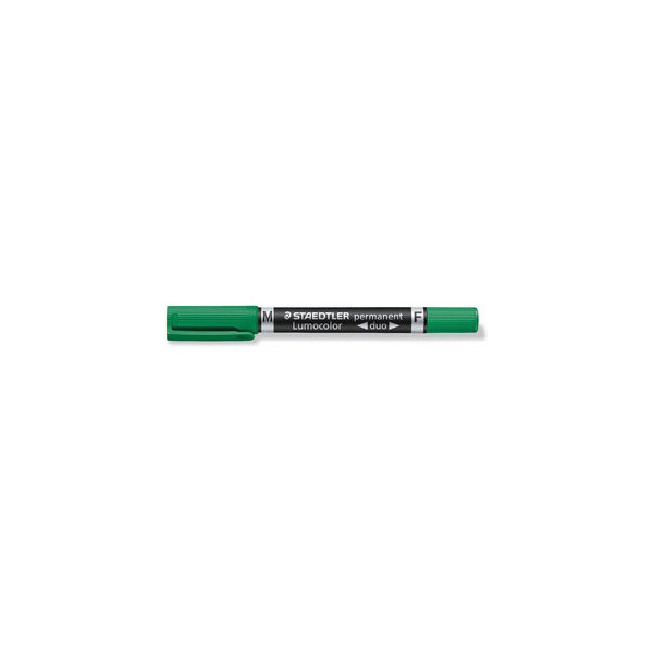 4007817348024 - Permanentmarker 348 duo grün 06mm und 15mm Rundspitze 4007817348024 Staedtler (Lumocolor)
