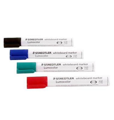 Boardmarker-Set Lumocolor 351 B, 351B-WP4, Etui, 4-farbig sortiert, 2-5mm Keilspitze