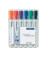Boardmarker-Set Lumocolor 351 B, 351B-WP6, Etui, rot, blau, gr&uuml;n, schwarz, orange, violett, 2-5mm Keilspitze