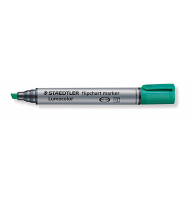 Flipchartmarker Lumocolor 356, 356 B-5, Stift, gr&uuml;n, 2-5mm Keilspitze