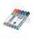 Flipchartmarker-Set Lumocolor, 356 B WP6, Packung, orange,rot,grün,violett,blau,schwarz, 2-5mm Keilspitze