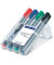 Flipchartmarker-Set Lumocolor, 356 WP4, Pack, rot,blau,grün,schwarz, 2mm Rundspitze