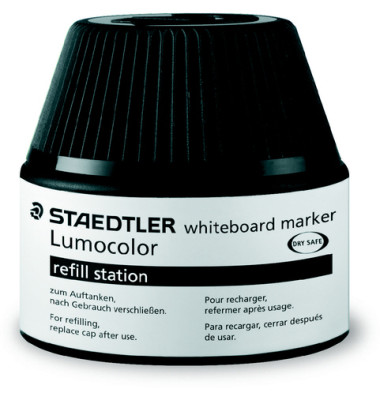  Boardmarkernachfülltinte Lumocolor, 48851-9, schwarz,