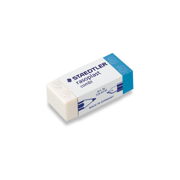 4007817502167 - Radiergummi rasoplast 42 x 18 x 12mm weiß blau 4007817502167 Staedtler