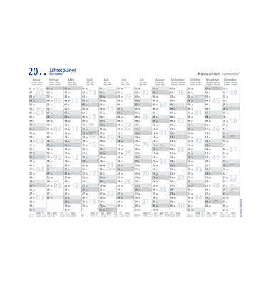 Plakatkalender 641YP1DE, Lumocolor, 14 Monate/1 Seite, 84x60cm (A1 quer), abwischbar, 2026
