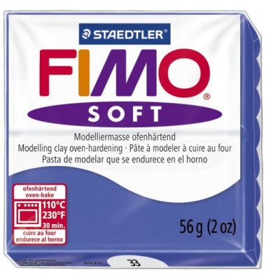 8020-33 Modelliermasse Fimo brillantblau 56g 10 St