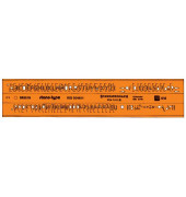 Kunststoff-Schablone Schrift 2522-35 orange-transparent Schrifthöhe 3,5mm