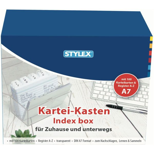 4044186499711 - Karteibox inkl 100 Kar+ Reg A7 quer Kunstst 4044186499711 Toppoint