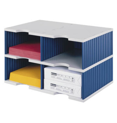 Sortierstation doc Jumbo mit 4 Fächern C4 grau/blau Grundeinheit Sortierstation doc Jumbo mit 4 Fächern C4 grau/blau Grundeinheit