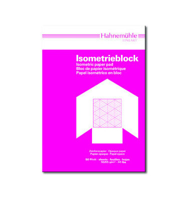 Isometrieblock A4 weiß/blau 80/85g 50 Blatt