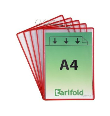 Klarsichthängetafel A4 hoch rot A4 hoch